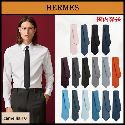オレンジ系 HERMES(エルメス) ネクタイ(メンズ) - ブランド通販のBUYMA