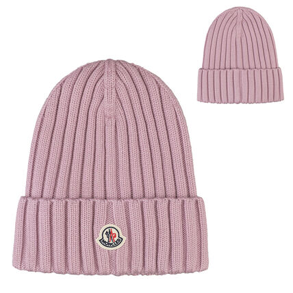 ピンク系 MONCLER(モンクレール) ニットキャップ・ビーニー(レディース