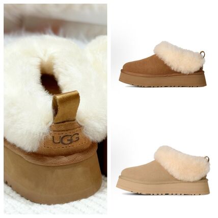 スニーカー 厚底 ベージュ系 UGG(アグ) ブーツ(レディース) - ブランド