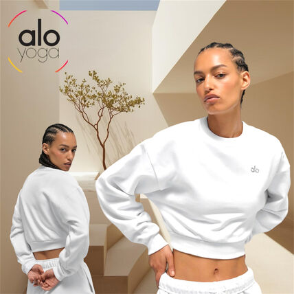 クロップド ALO Yoga(アロー) スウェット・トレーナー(レディース
