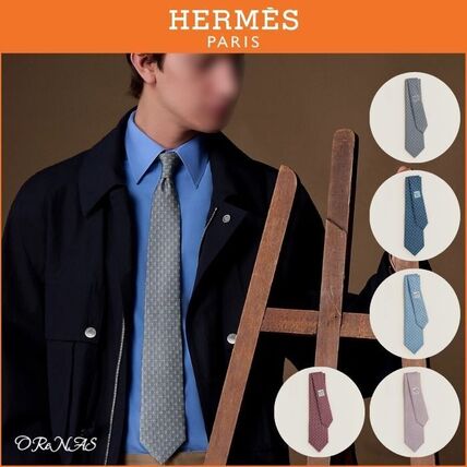 ピンク系 HERMES(エルメス) ネクタイ(メンズ) - ブランド通販のBUYMA
