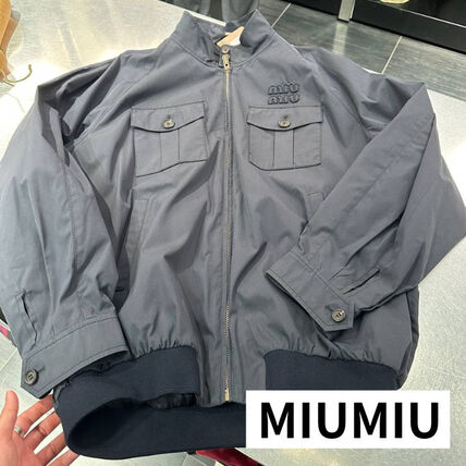 ボンバージャケット M MiuMiu(ミュウミュウ) ブルゾン(レディース