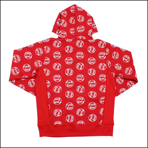 Supreme FW14 Fuck' Em Pullover 赤 (size: M or L) (Supreme/パーカー