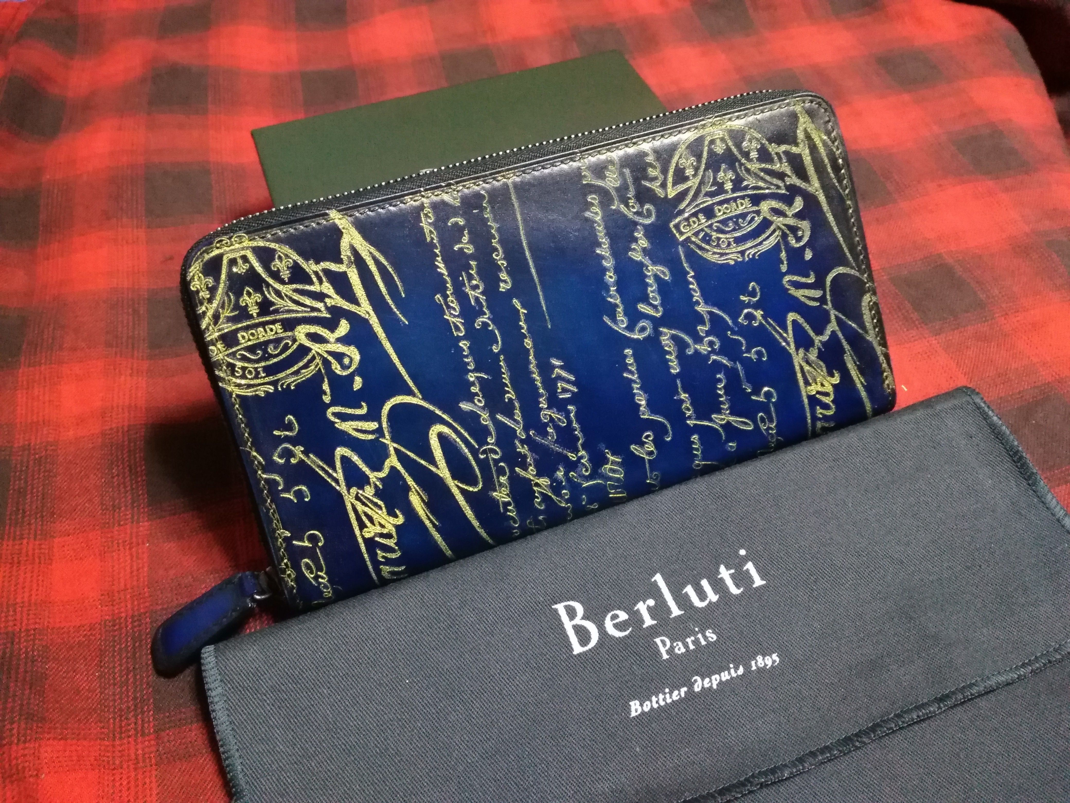 ダブルスタンプxゴールドパティーヌ希少品!!ベルルッティ ITAUBA