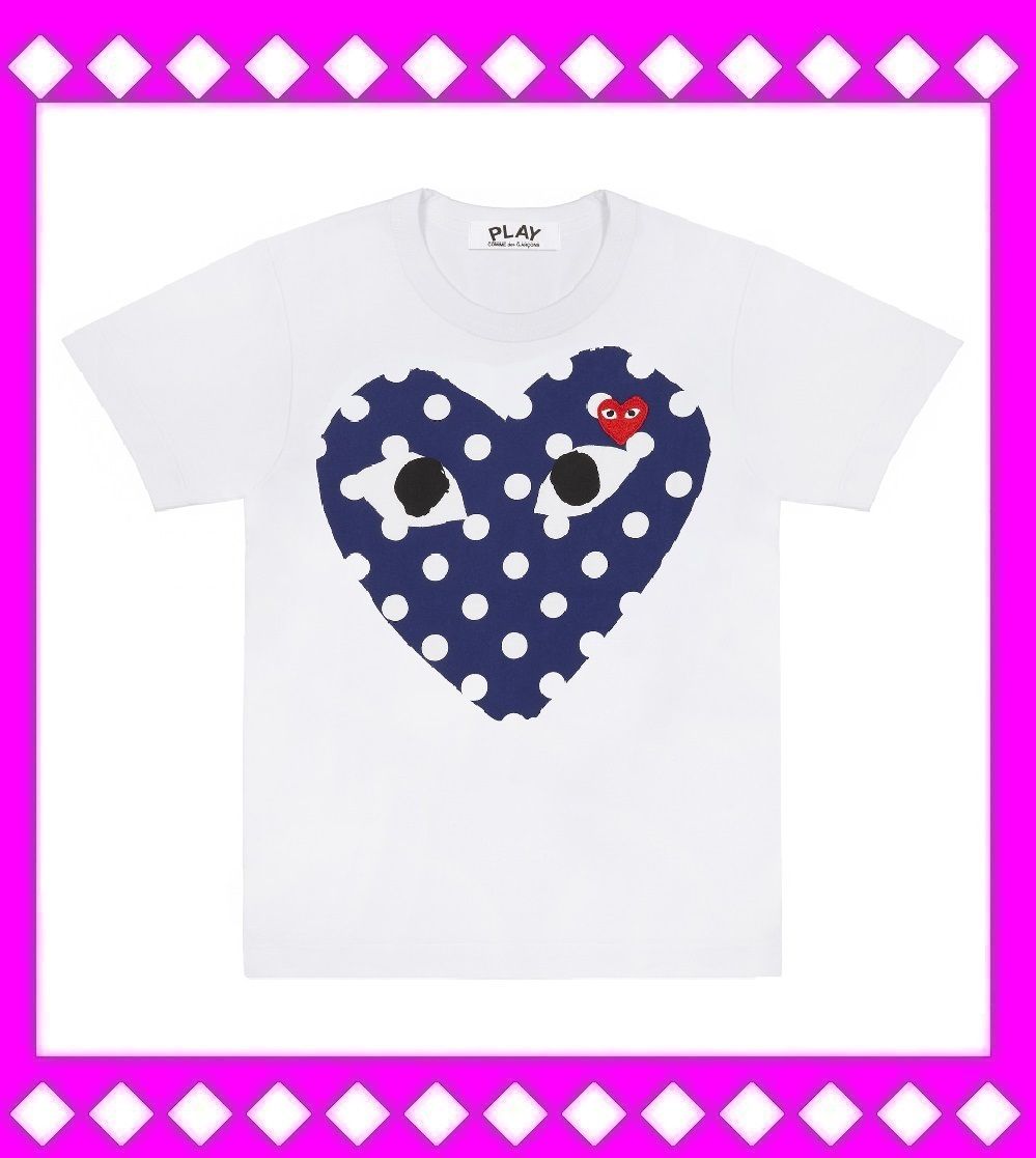 国内発送♥COMME des GARCONS Play ドット ハートTシャツ (COMME des