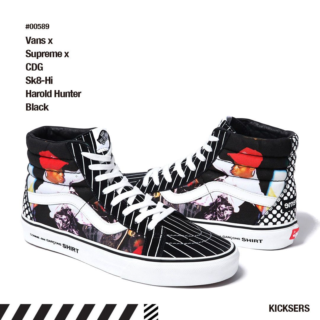 人気コラボ！Vans x Supreme x CDG Sk8-Hi Harold Hunter Black (VANS