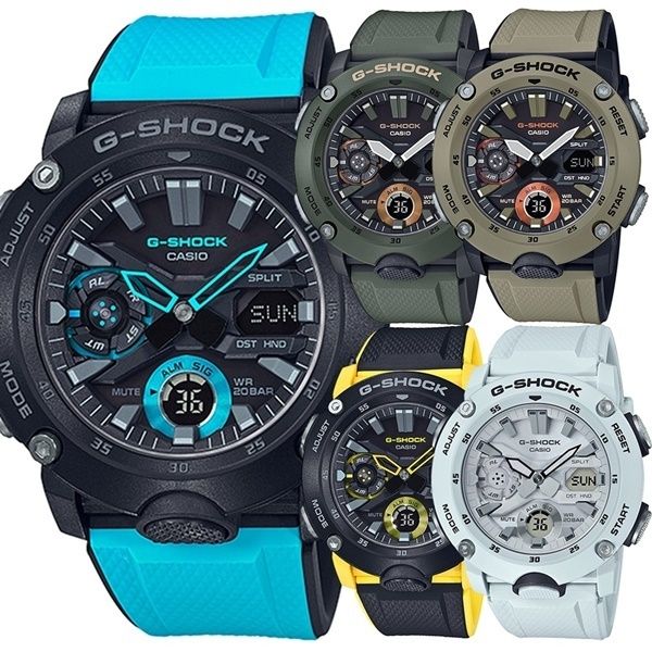 Gショック ジーショック 時計 GA-2000 カーボンコアガード 黒 青
