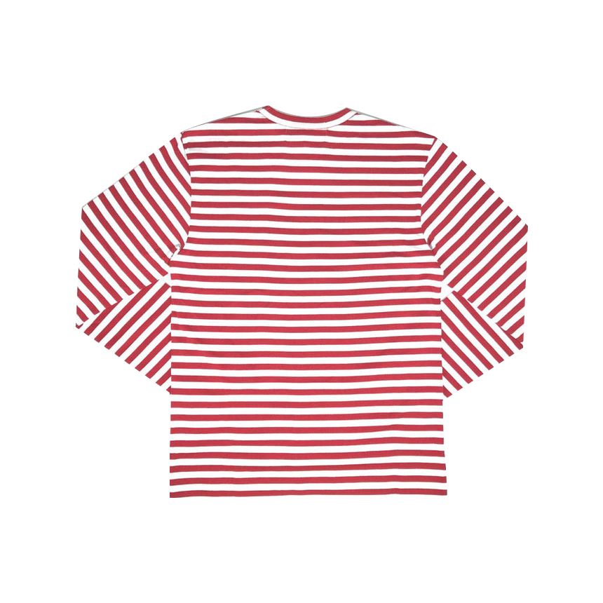 即発] COMME des GARCONS CDG ロゴ ストライプ ボーダーTシャツ (COMME