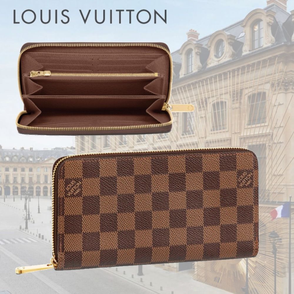 ☆安心の国内発送☆ LV ジッピー・ウォレット ダミエ・エベヌ♪ (Louis