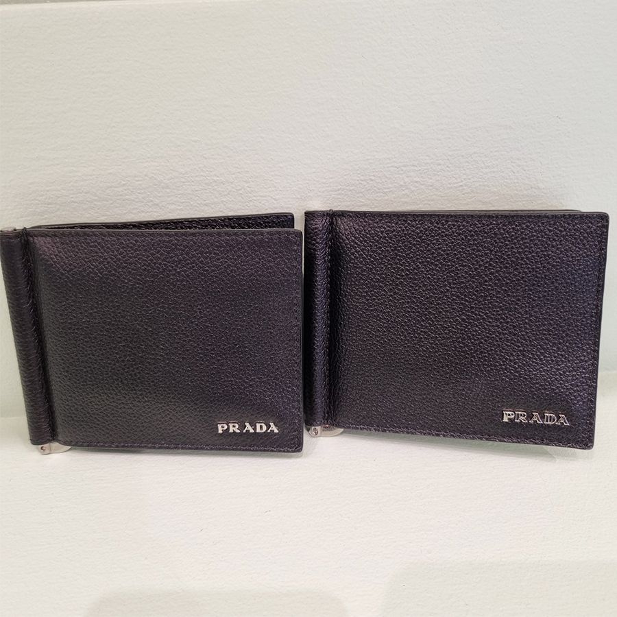 セール】プラダ☆マネークリップ付折りたたみレザー財布2MN077 (PRADA