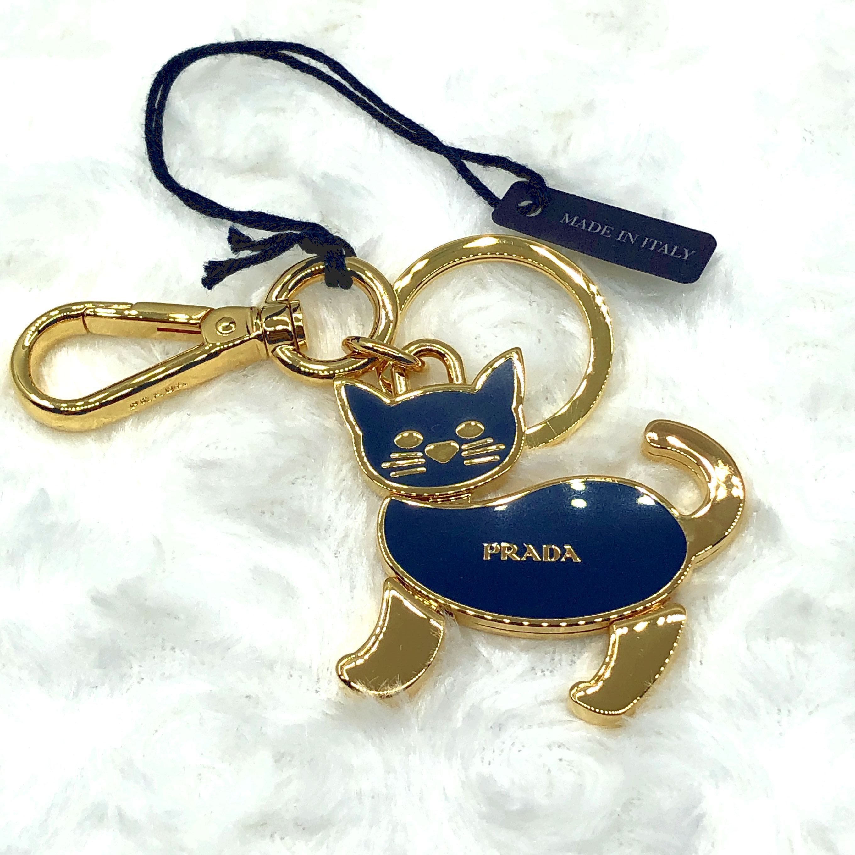 国内即発】PRADA プラダ 1PS433 ☆ネコ型キーリング☆ COBALTO (PRADA
