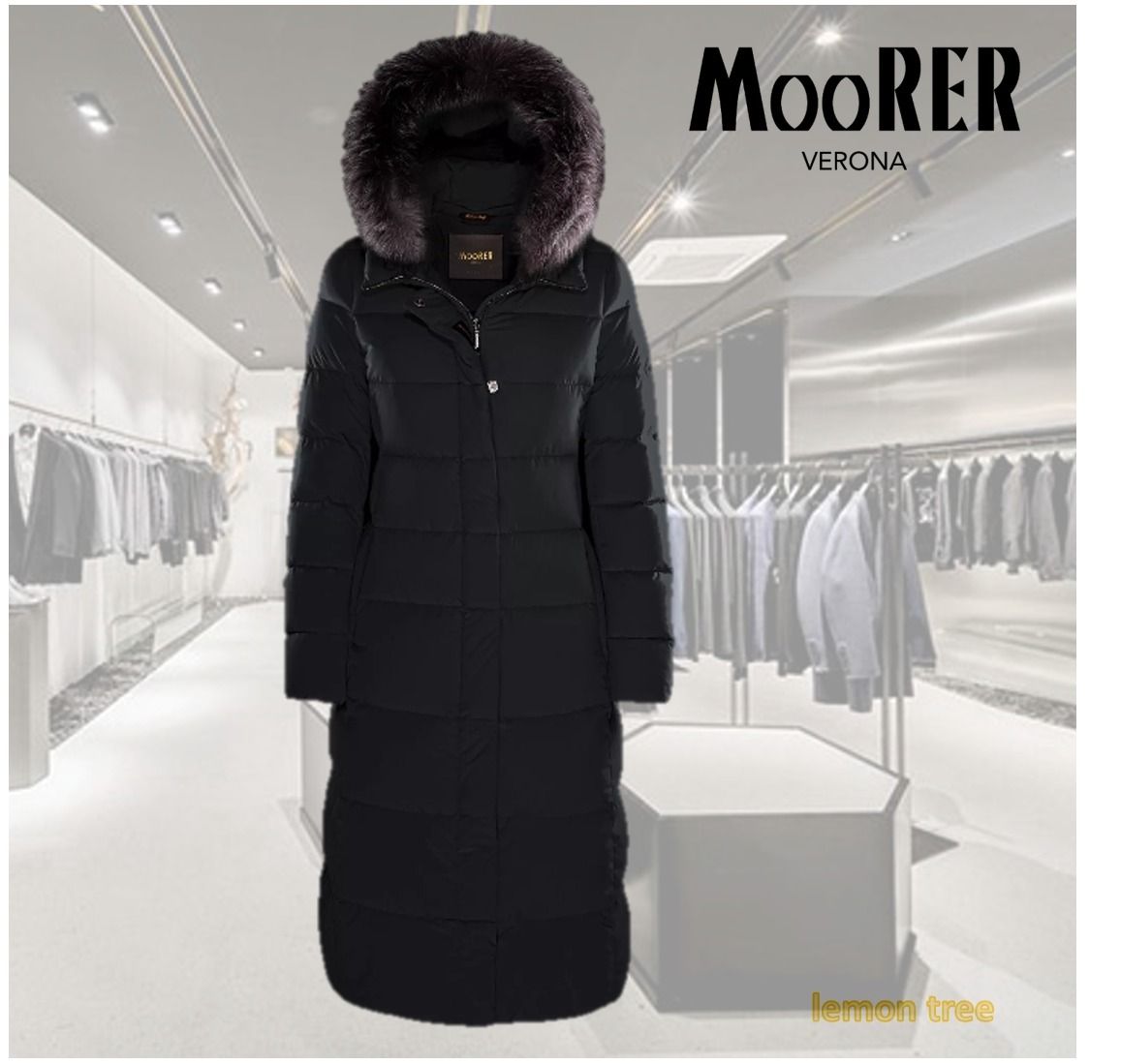 MOORER リアルファー付き ダウンコート ロング ZAGARA-KN (MOORER