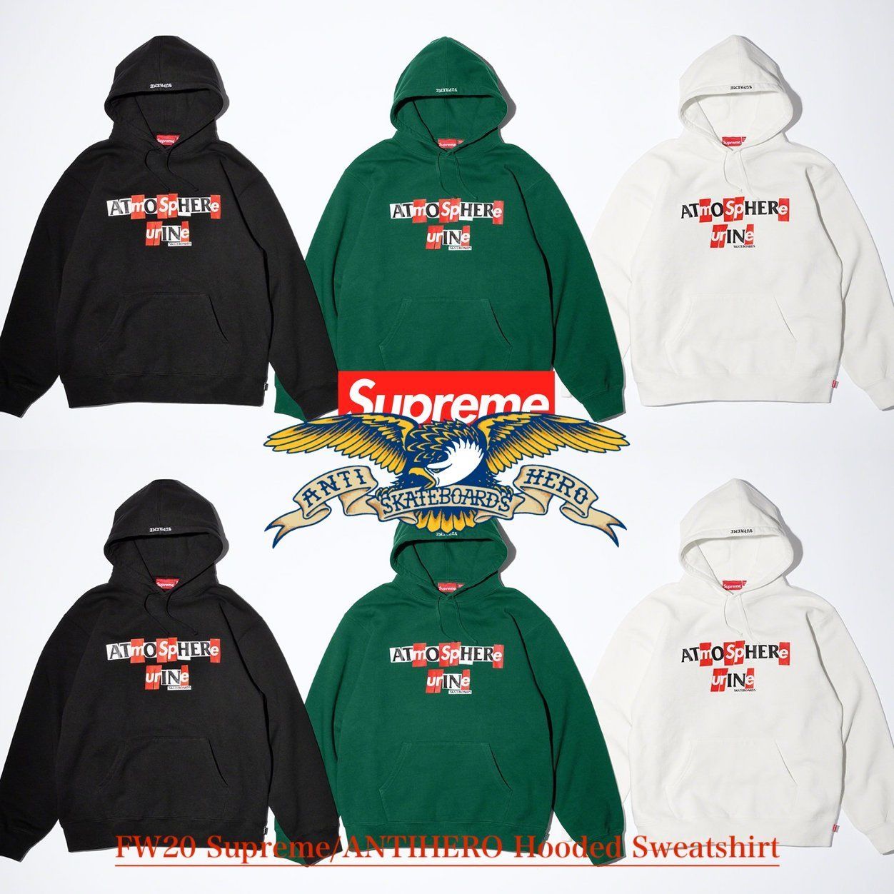FW20 Supreme ANTIHERO Hooded Sweatshirt - パーカー フーディ