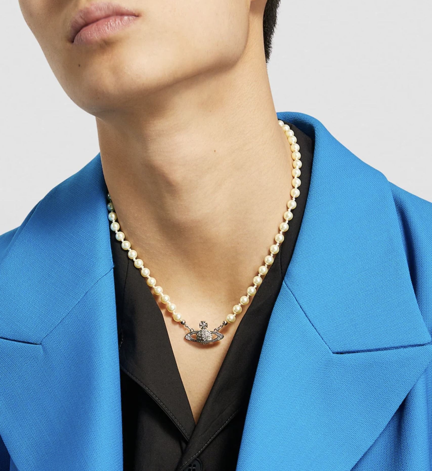 新作☆vivienne westwood☆MAN mini bas reliefパールネックレス
