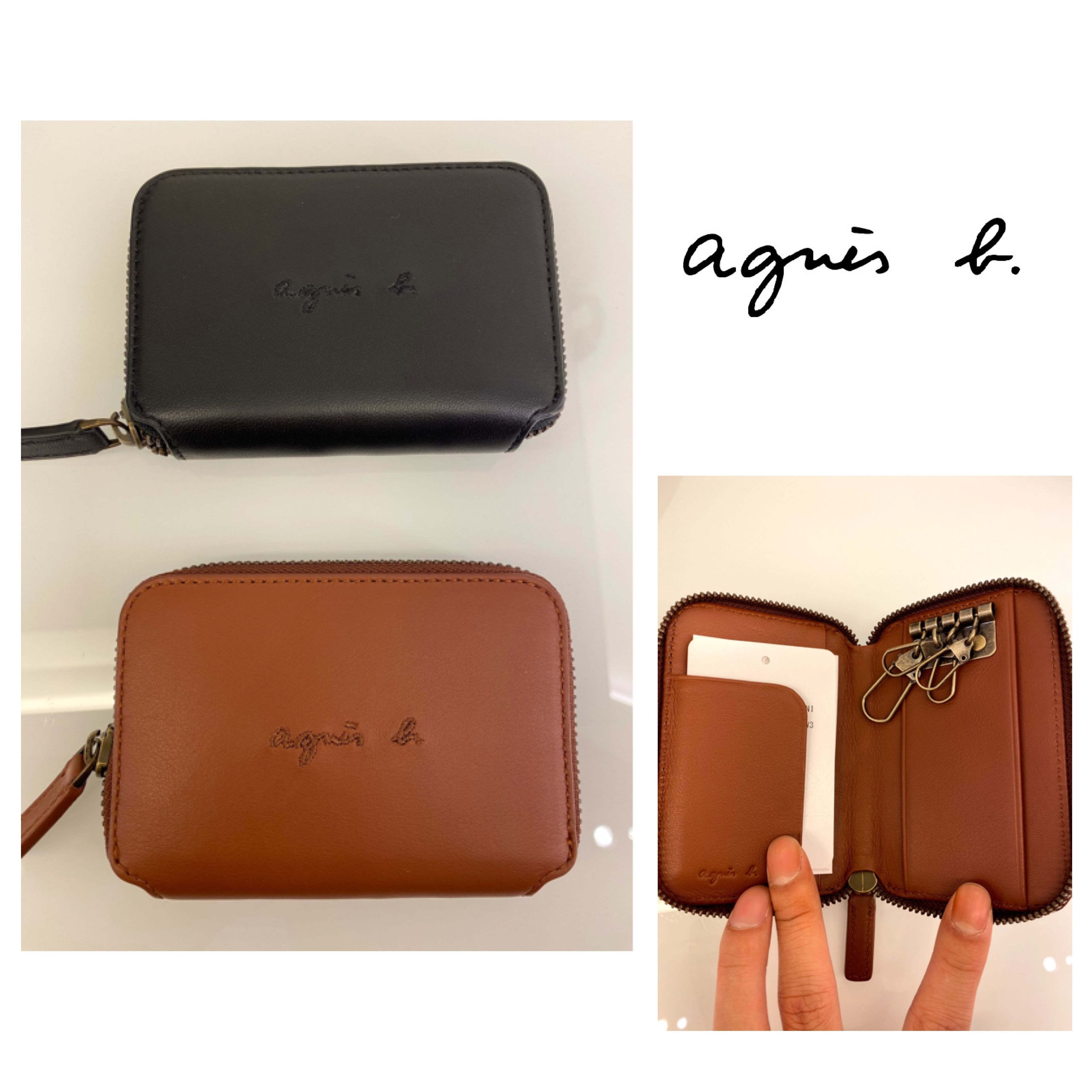 ☆agnes b. アニエスベー ☆ロゴ 牛皮 キーケース 2種類/送料込 (Agnes