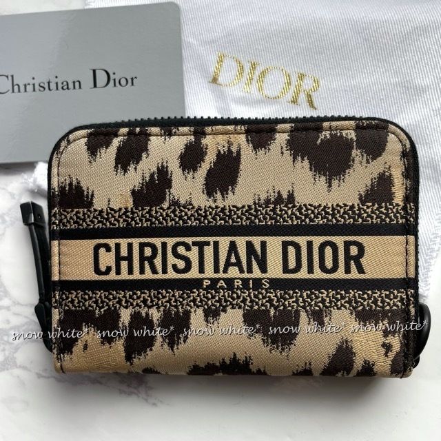 明日着 限定 レオパード柄♪ 小さいお財布 カードホルダー DIOR (Dior