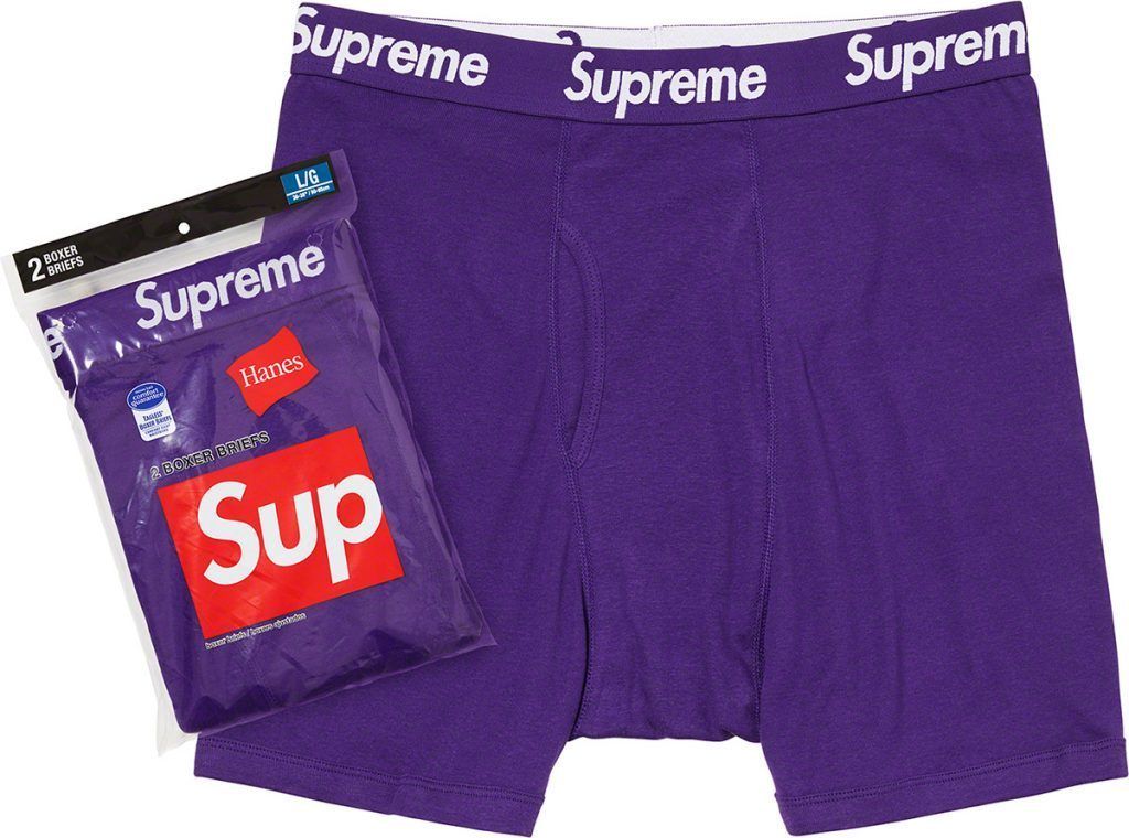 Supreme Hanes Boxer Briefs (2 Pack) - ボクサー ブリーフ 紫