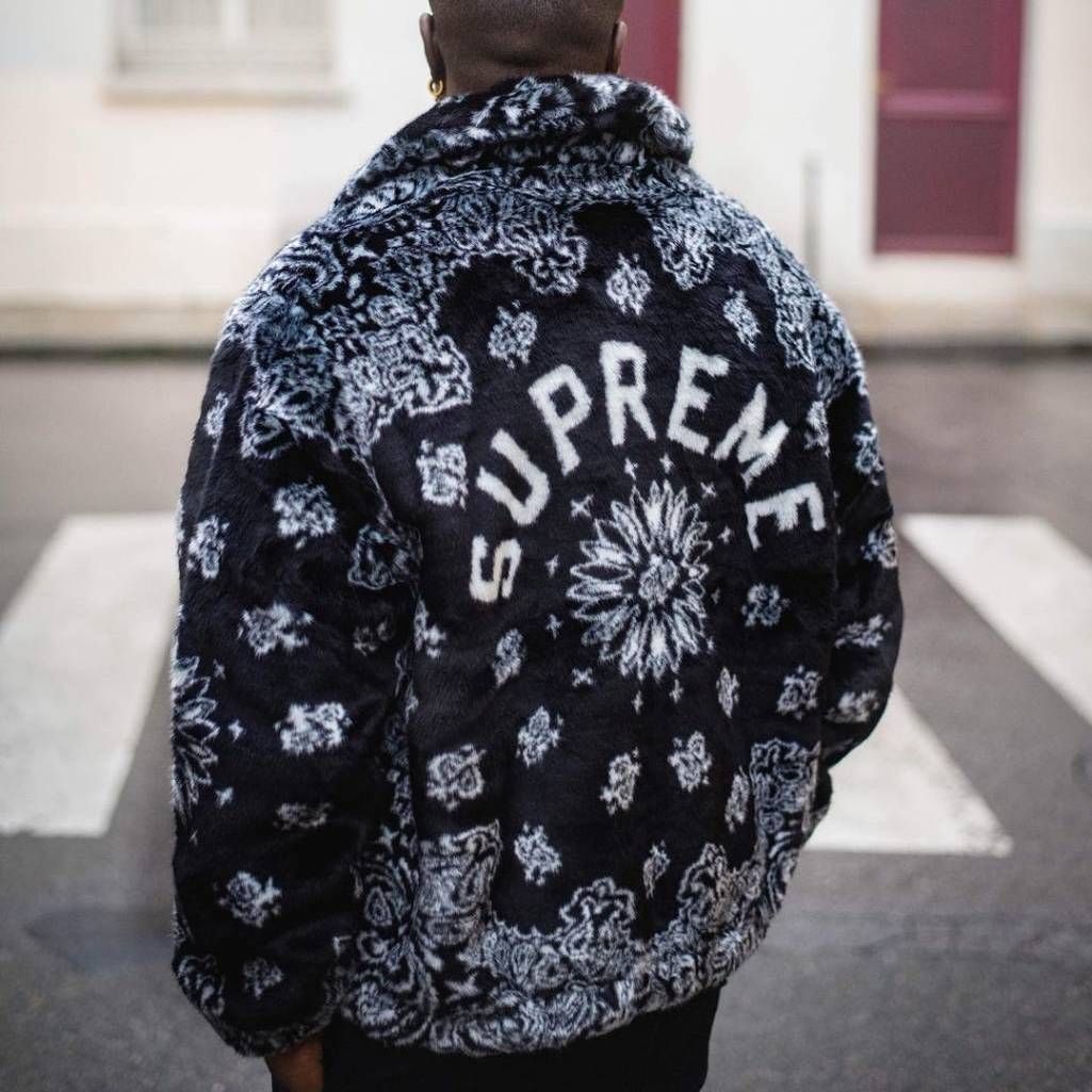 Supreme Bandana Faux Fur Bomber Jacket シュプリーム バンダナ