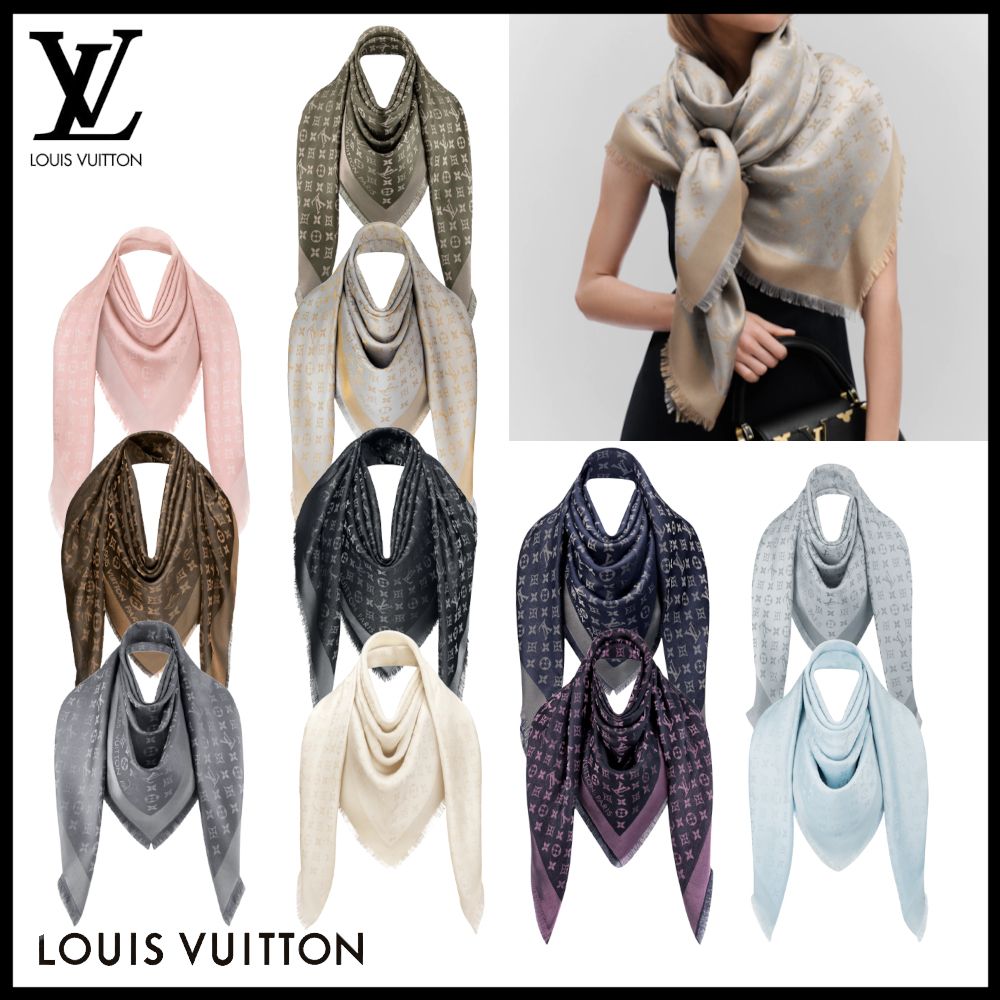 Louis Vuitton お洒落な◇ショール・モノグラム シャイン 全11色