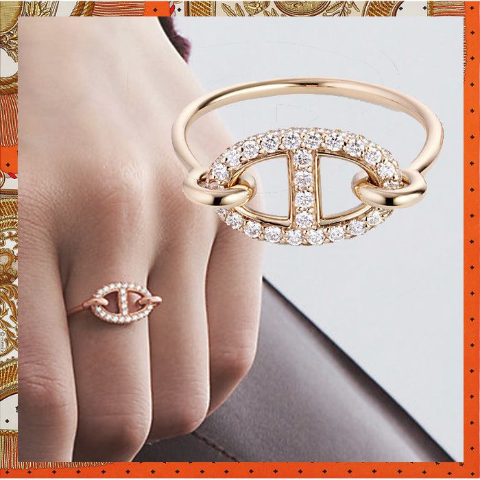HERMES リング《Bague New Farandole》ローズゴールド 直営店 (HERMES