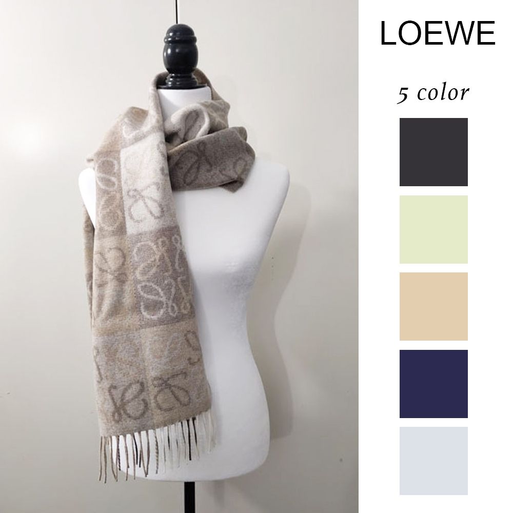 LOEWE/ロエベ】アナグラム ウール＆カシミアマフラー (LOEWE/マフラー