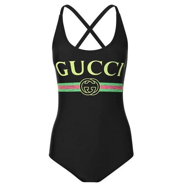 関税送料込】GUCCI Sparkling Fake Logo Swimsuit 水着 (GUCCI/ビキニ