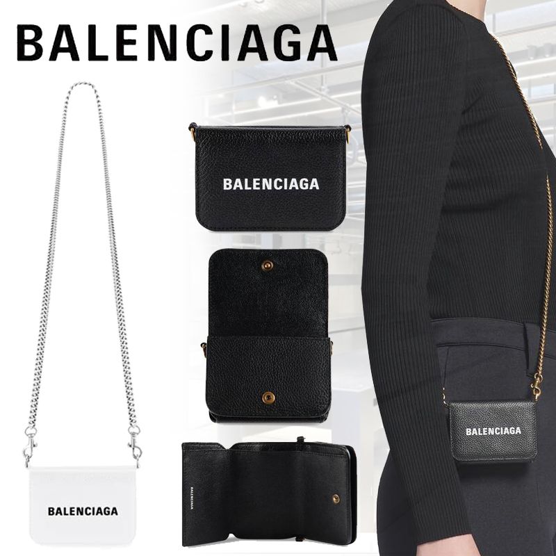 ◇国内発送◇【BALENCIAGA】チェーンミニウォレット ミニ財布
