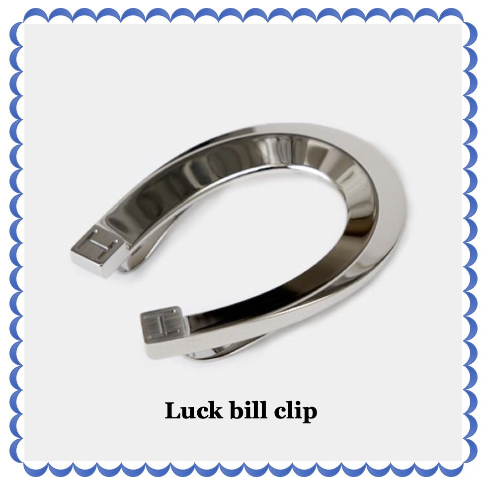 HERMES マネークリップ Luck bill clip ステンレス 馬 蹄鉄 幸運