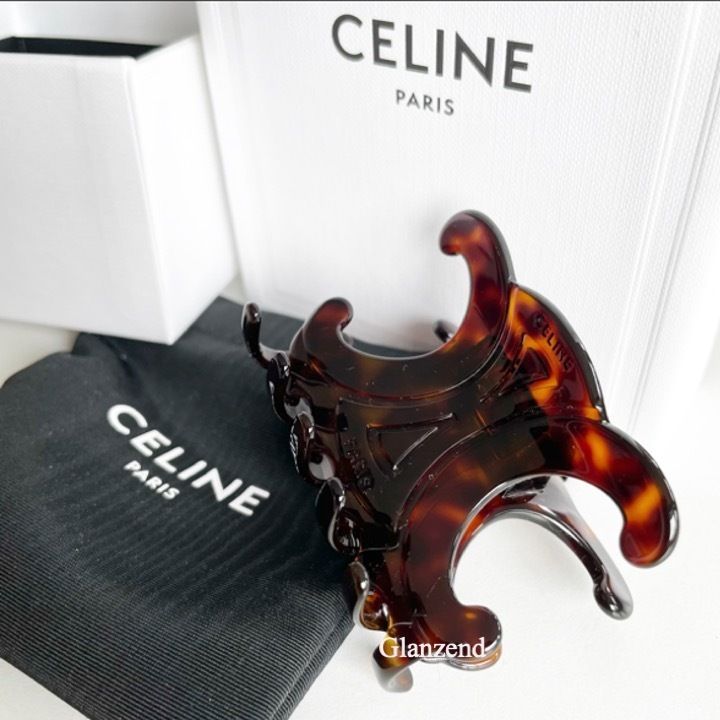 ギフトにも♪【CELINE】 トリオンフヘアクロー ヘアクリップ (CELINE