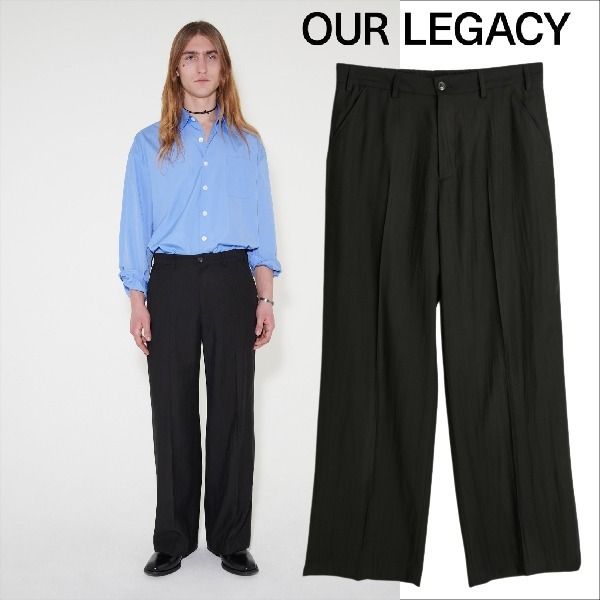 OUR LEGACY*セイラートラウザー シワ加工 ウエストゴム入り (OUR