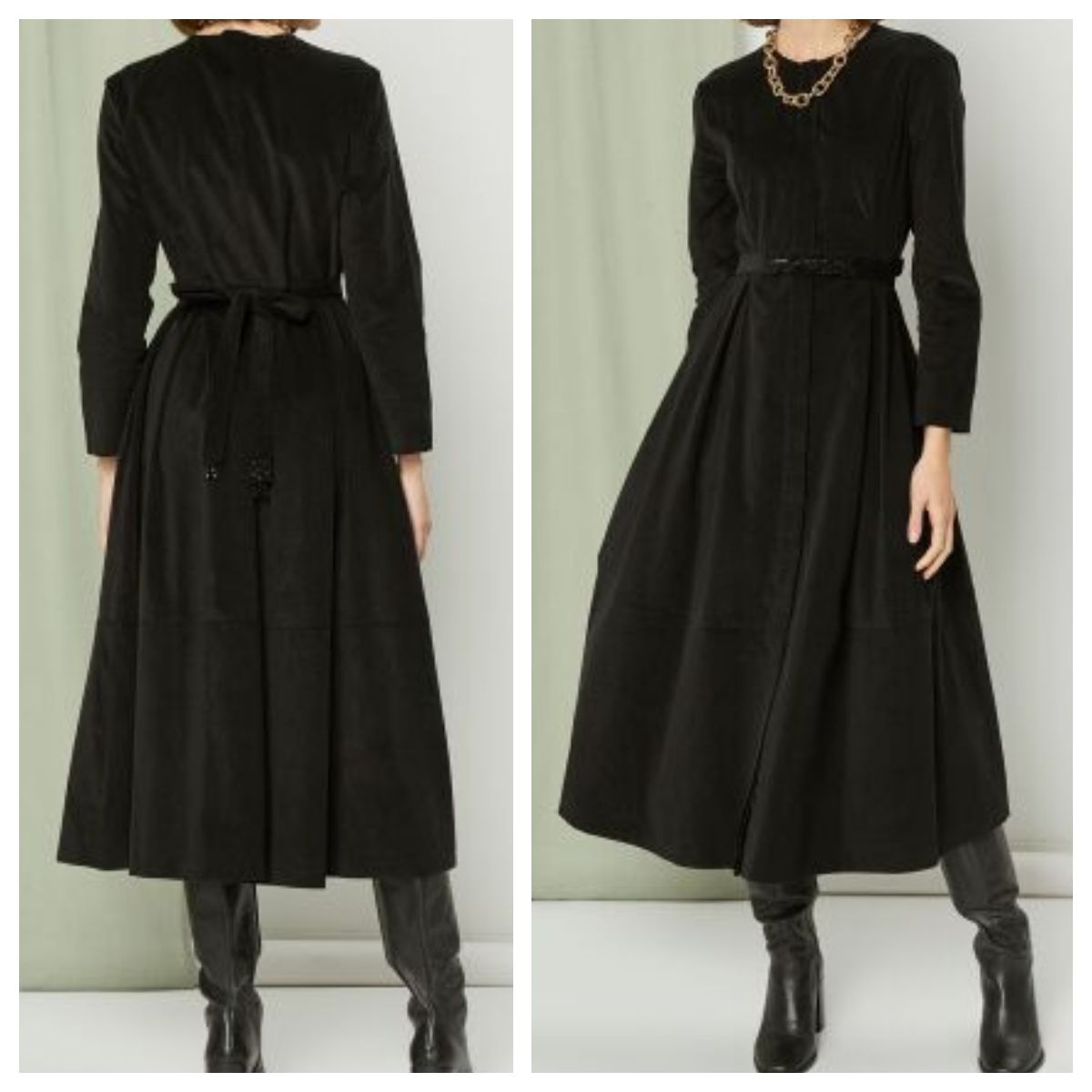 ベロアロング長袖ワンピース Radica ☆ S MAX MARA (S Max Mara
