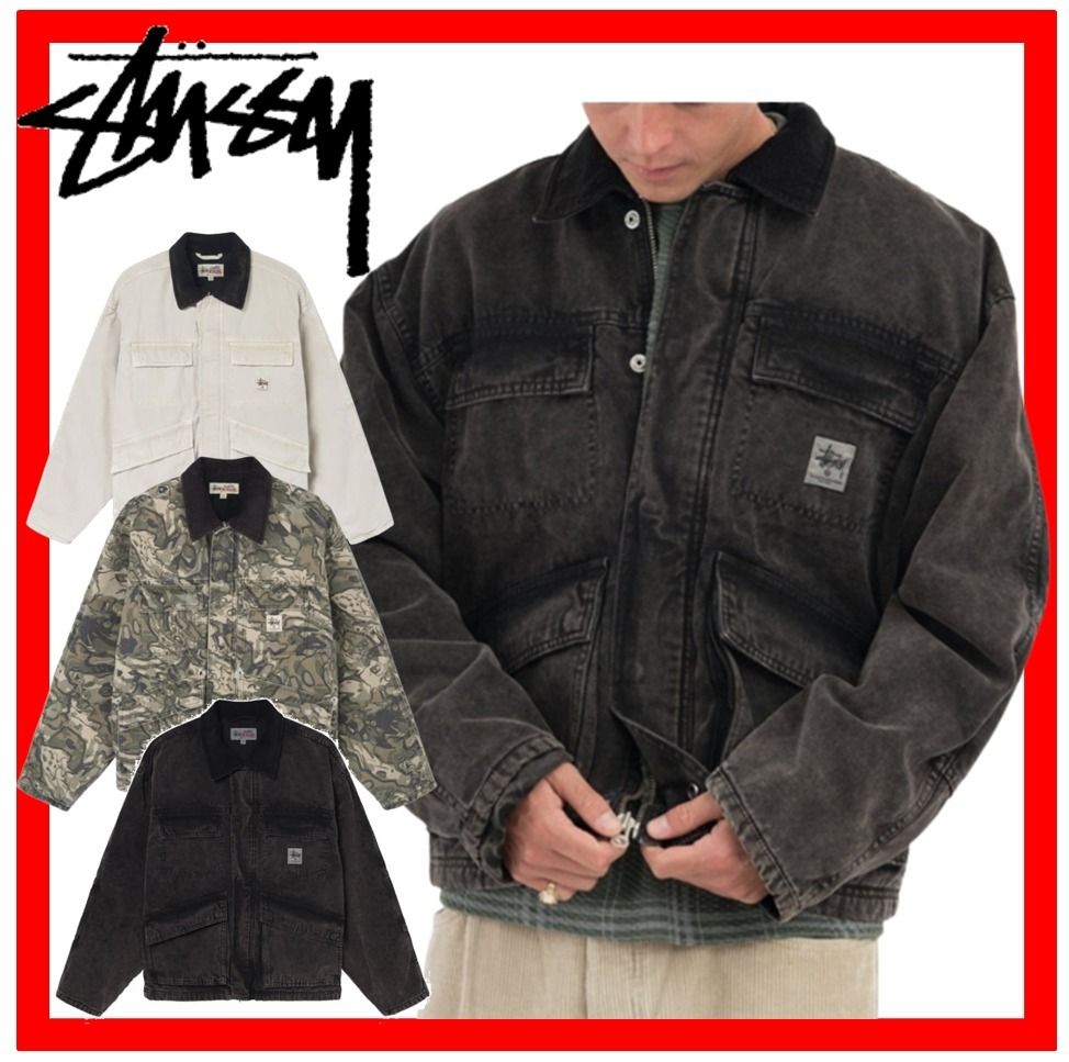 ☆人気☆【STUSSY】☆Stussy Washed Canvas Shop Jacke.t☆ (STUSSY
