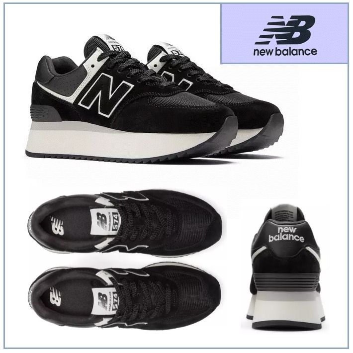 New Balance 574 厚底スニーカー Black (New Balance/スニーカー