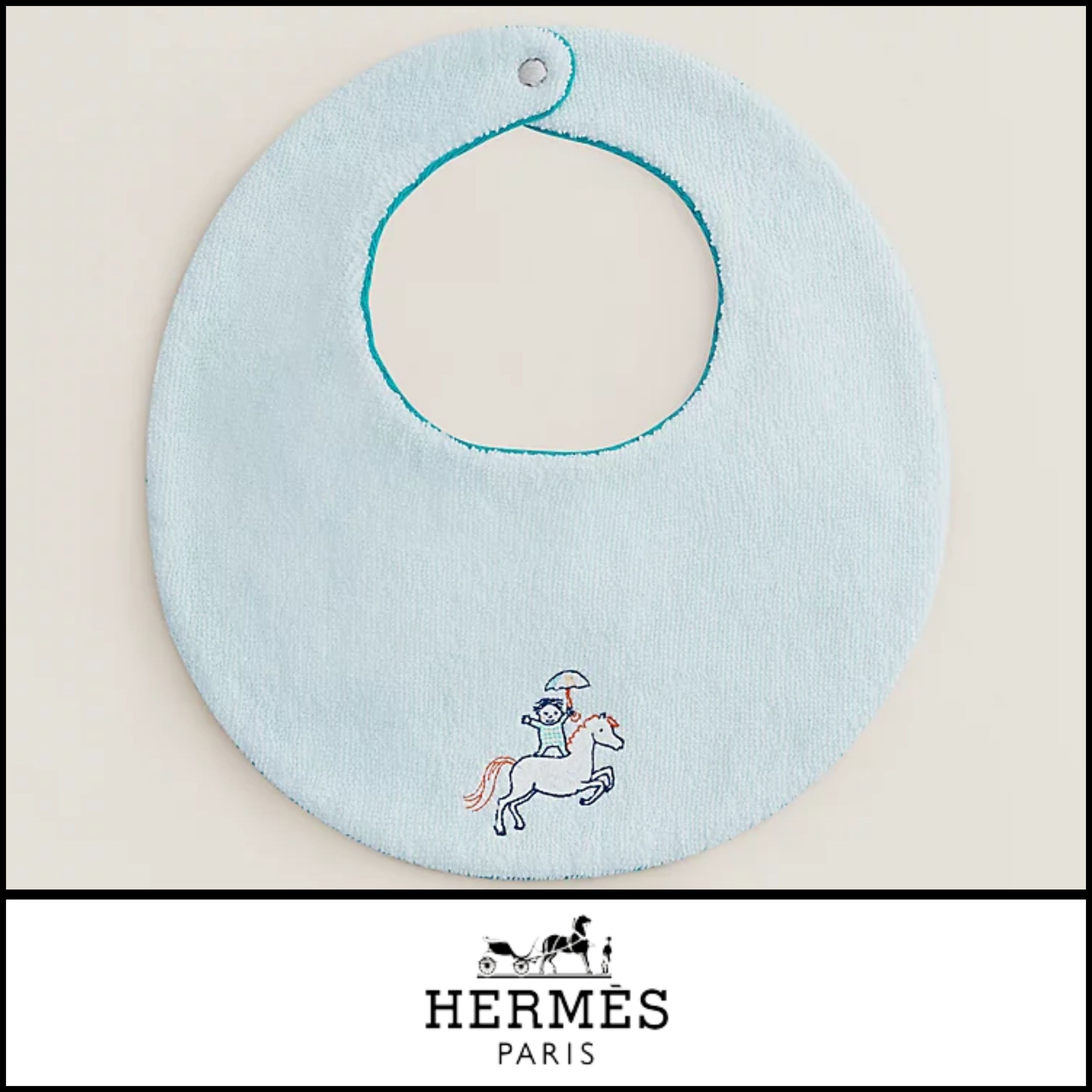 直営店【HERMES エルメス】Cabriole ラウンドビブ ベビー用品 (HERMES