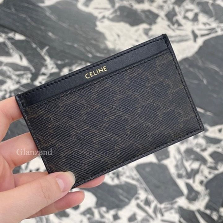 CELINE】トリオンフキャンバス & カーフスキン カードホルダー (CELINE