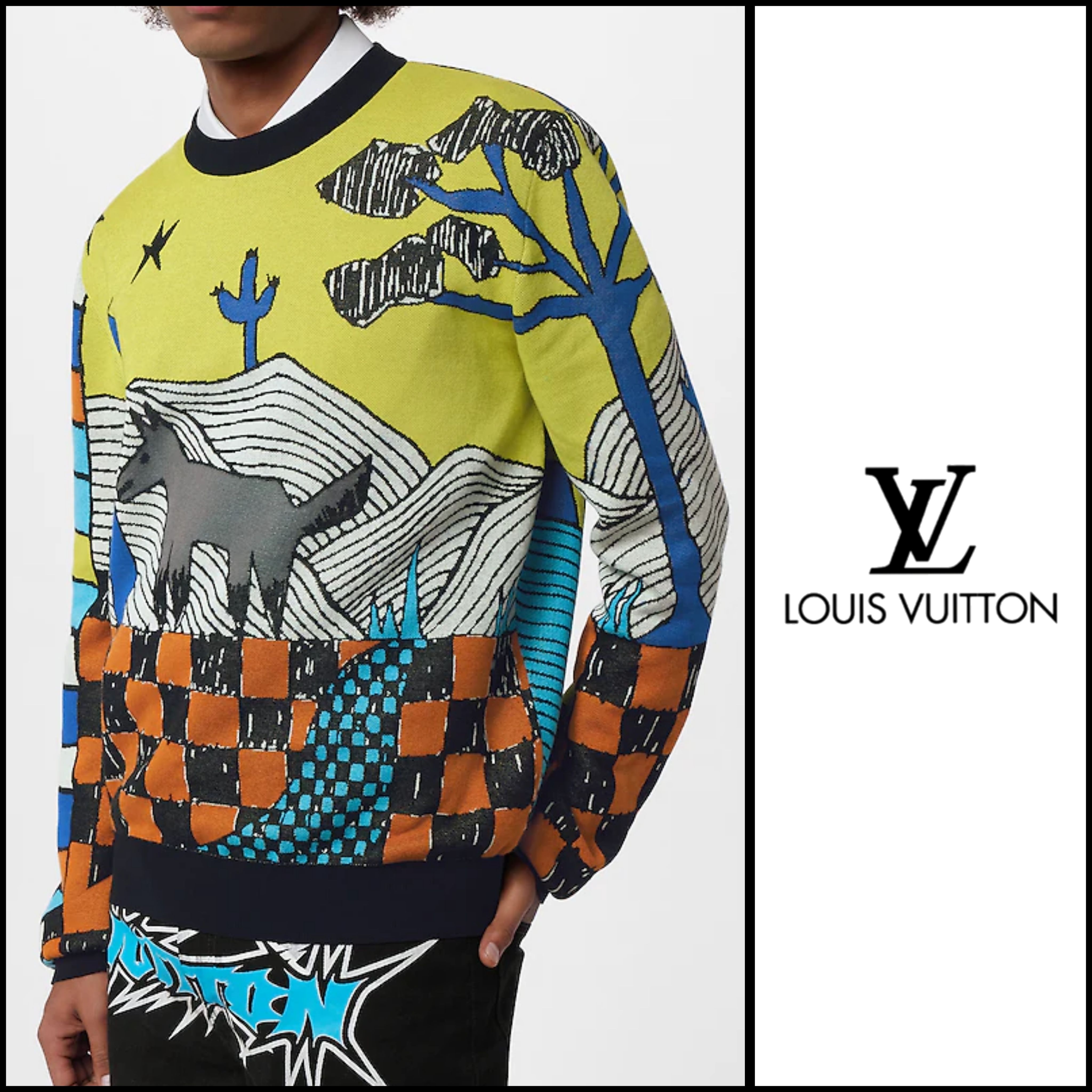 2023AW☆即納【LV ルイヴィトン】 クルーネック セーター 関税込