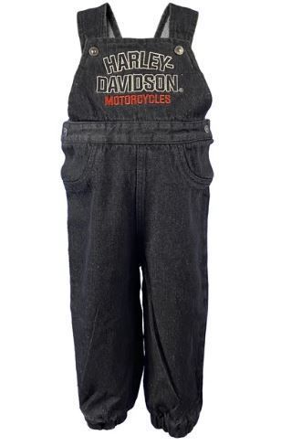 超希少【Harley Davidson】トドラー服☆デニム オーバーオール (Harley