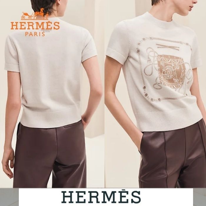 23SS☆》エルメス レ タンブール 半袖セーター (HERMES/ニット