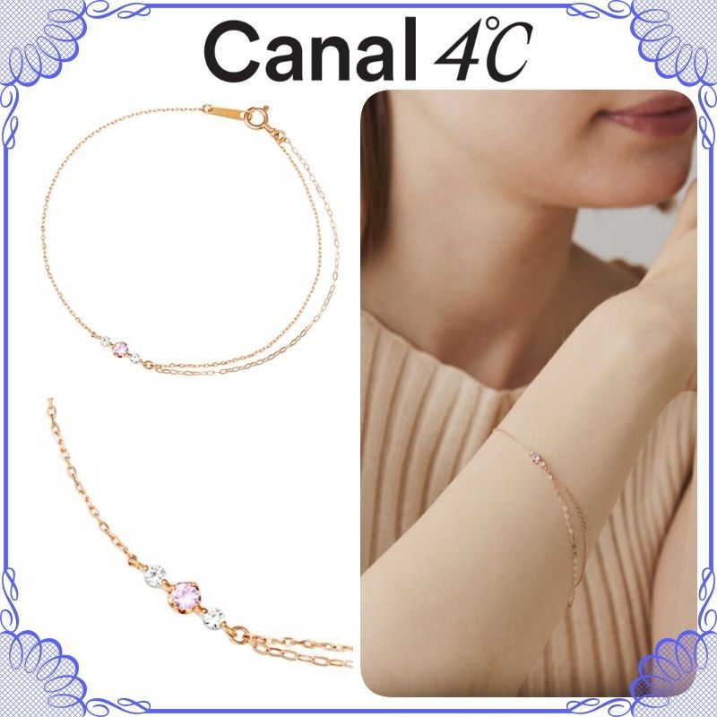 大人気!! Canal 4℃ K10 ピンクゴールド ブレスレット (4℃/ブレスレット