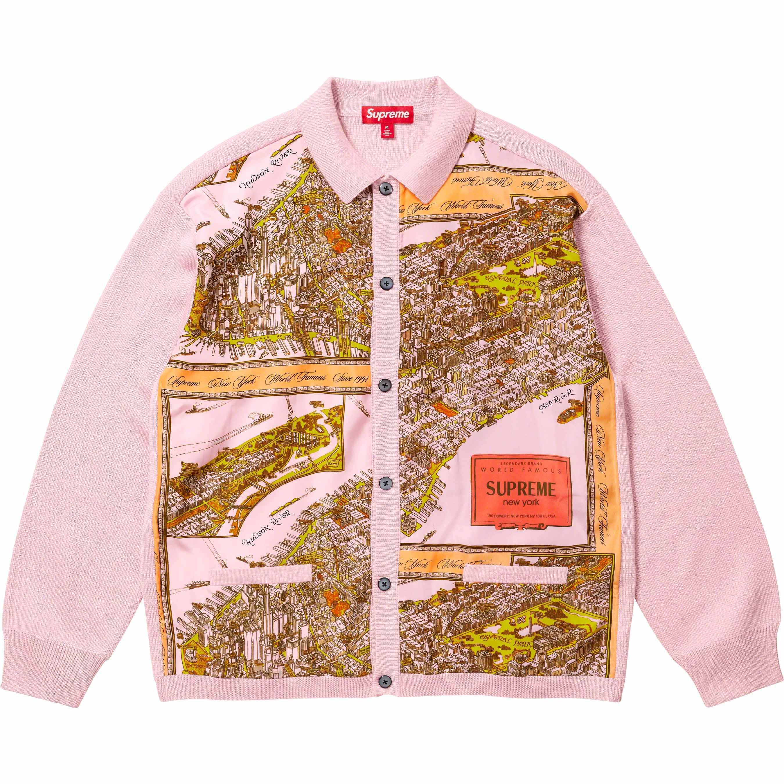 FW23 Supreme Silk Map Cardigan - シルク マップ カーディガン