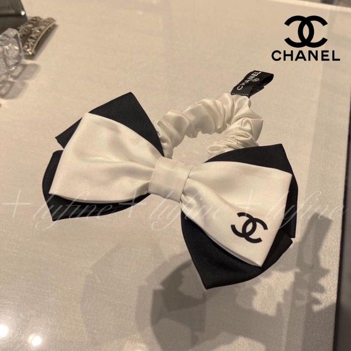 15時まで CHANEL ヘアアクセサリー シュシュ リボン