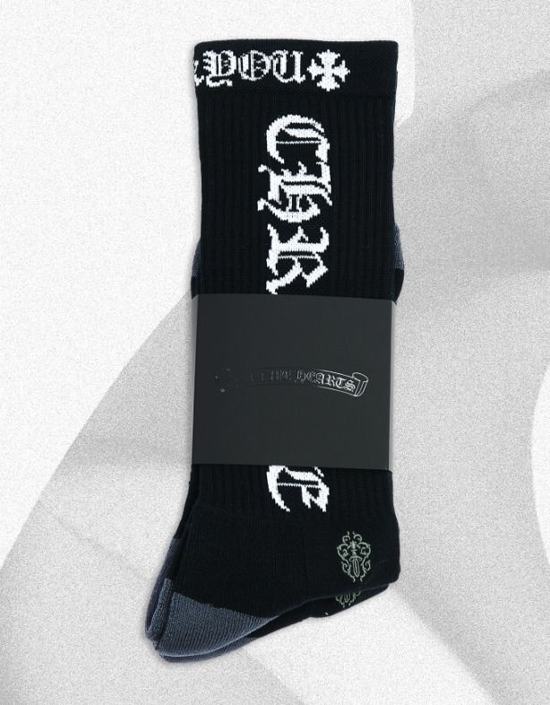 大人気！クロムハーツ ロゴ入り3PSET靴下 (CHROME HEARTS/靴下