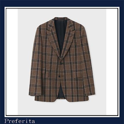 Paul Smith】2Bジャケット タータンチェック ブラウン (Paul Smith