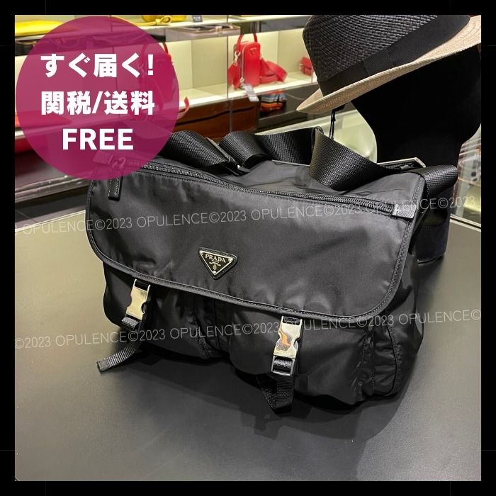 PRADA プラダ 三角ロゴ ユニセックス ナイロン ショルダーバッグ