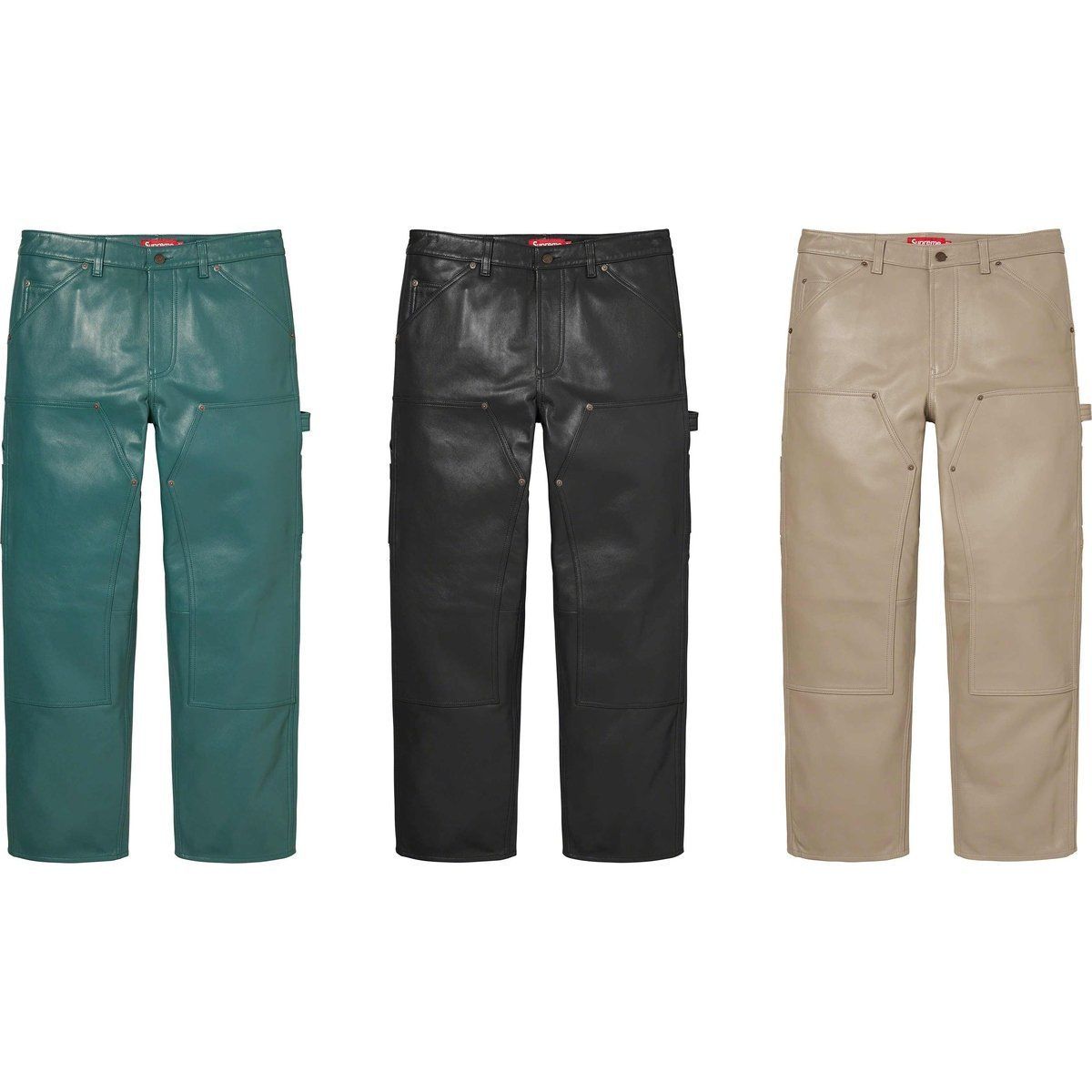 23AW Week2 Supreme Leather Double Knee Painter Pant (Supreme