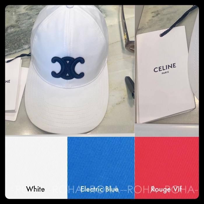 CELINE】直営/正規店 TRIOMPHE ベースボールキャップ 白 (CELINE