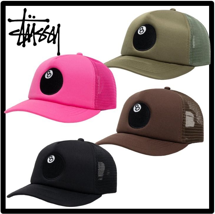 ☆送料・関税込☆Stussy☆Stussy 8 Ball Trucker Cap Black☆ (STUSSY