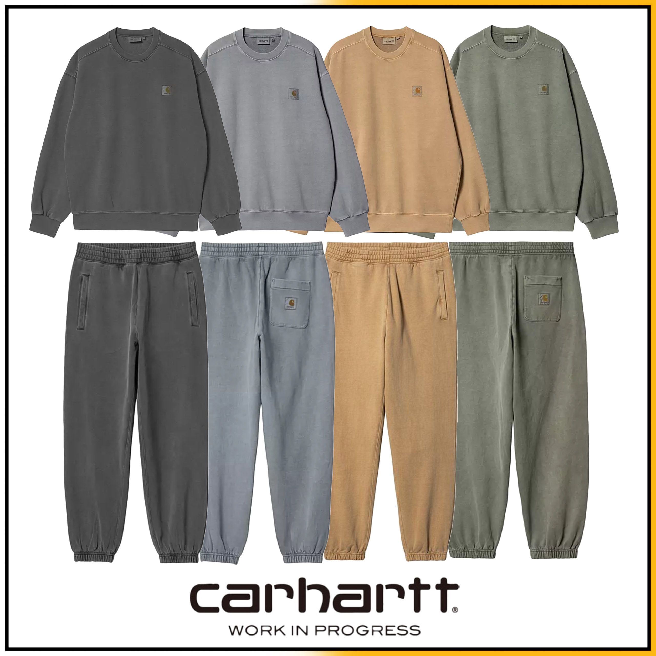 Carhartt 人気 Vista スウェット & ジョガー セットアップ 4色