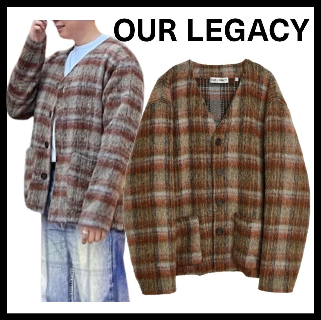 ☆関税込☆OUR LEGACY☆Cardigan Mohair Ament Check☆ (OUR LEGACY