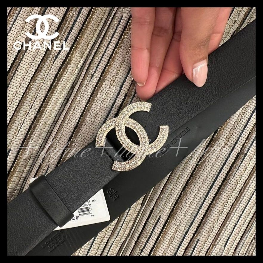 キラッと輝く☆コーデのアクセントに♪】シャネル CC ベルト (CHANEL